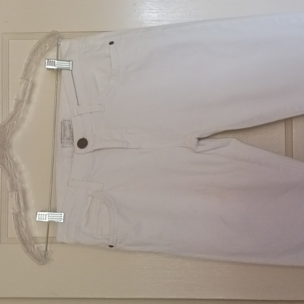 Current/Elliott white fringed flared jean